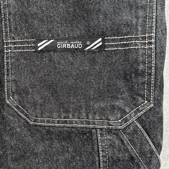 VTG Marithe Francois Girbaud Utility Shorts Mens 44 Black Denim Jorts Y2K - Picture 5 of 8